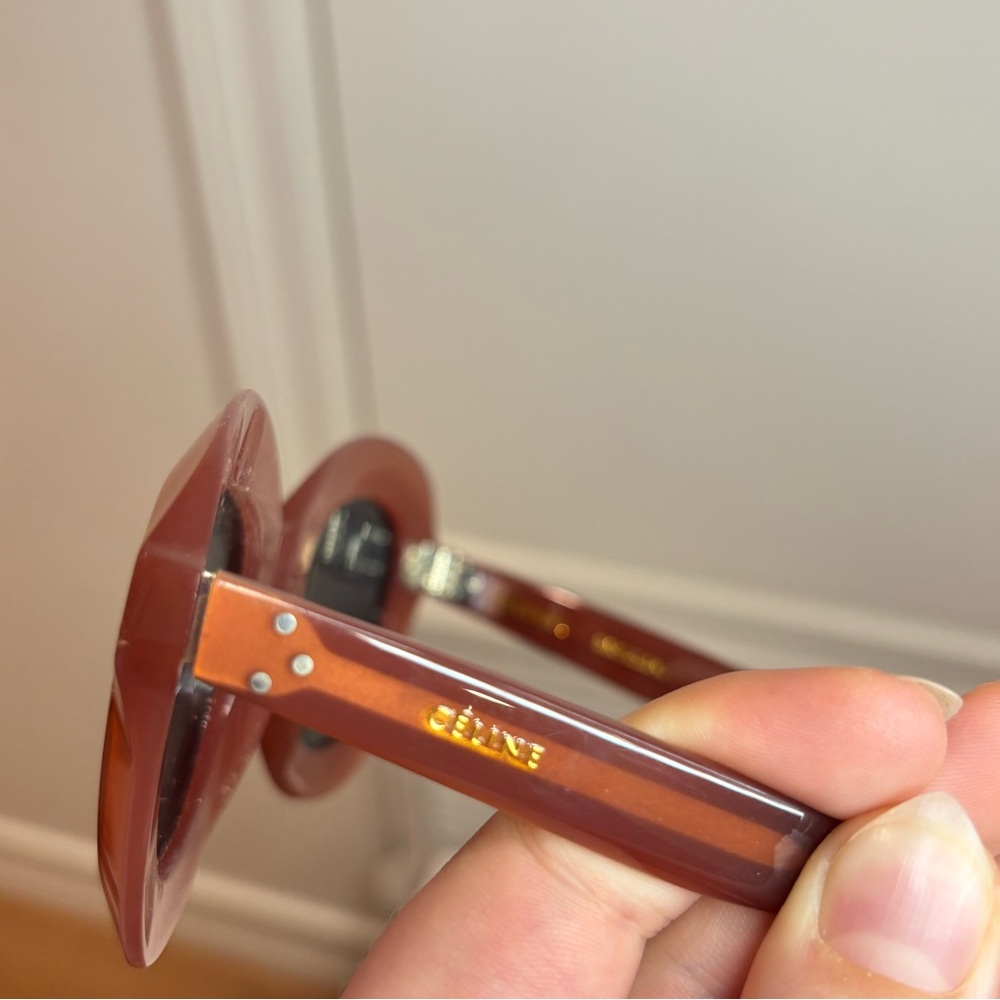 Celine Women’s Retro Burnt Orange Sunglasses - Picture 2 of 3